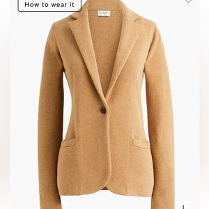 NWOT J Crew Sweater Blazer petite small camel
